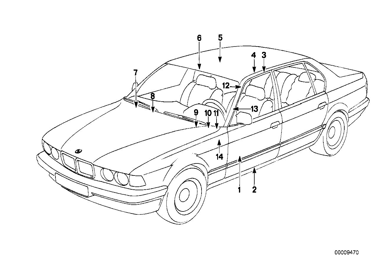 Чертеж bmw e38